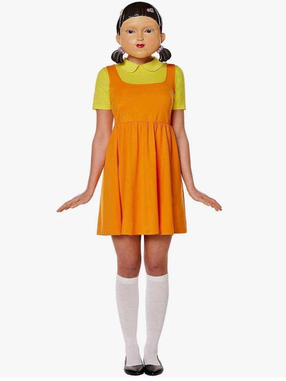 Young-Hee Doll,Squid Game Adult Costume,Adult Size 4-6, No socks or shoes